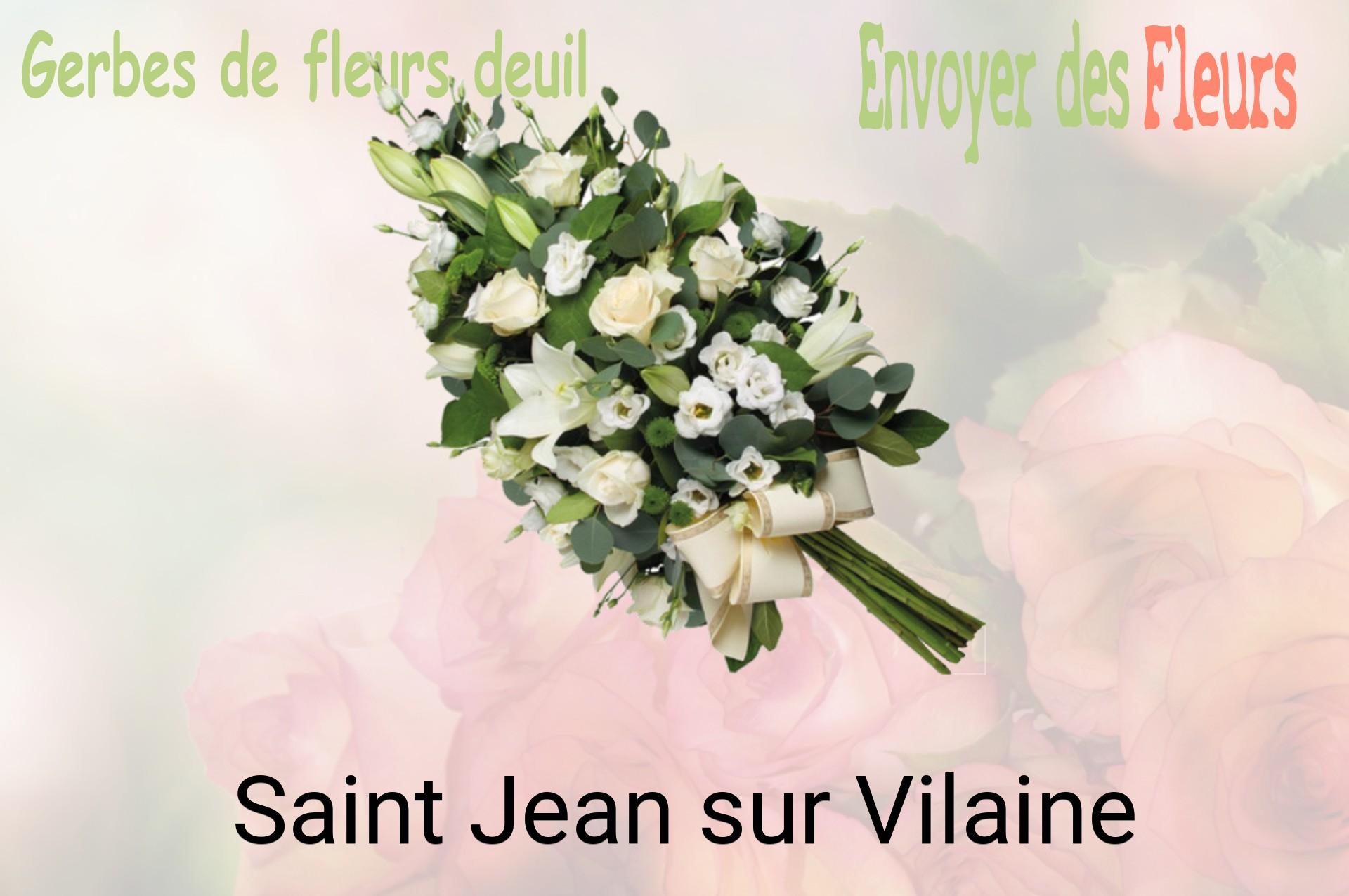 Gerbe de fleurs de deuil livrée à Saint-Jean-sur-Vilaine